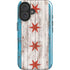 Chicago Flag Dark Wood iPhone 16 Plus Magsafe Impact Case